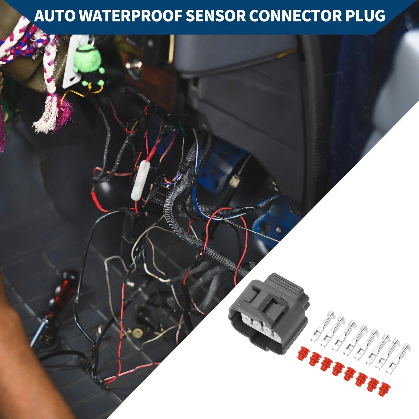 8 Pin Auto Waterproof Sensor Connector Plug for Honda - 1 Set ()