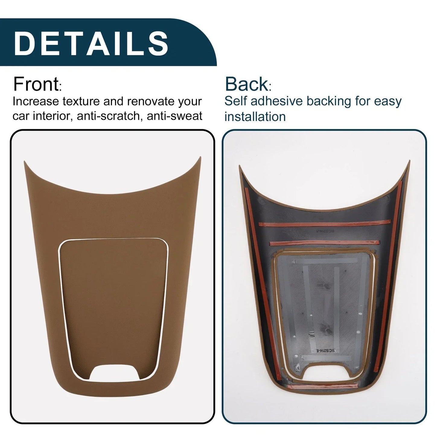 Center Console Panel Sticker for Mercedes-Benz E-Class (2024) Brown 1 Set