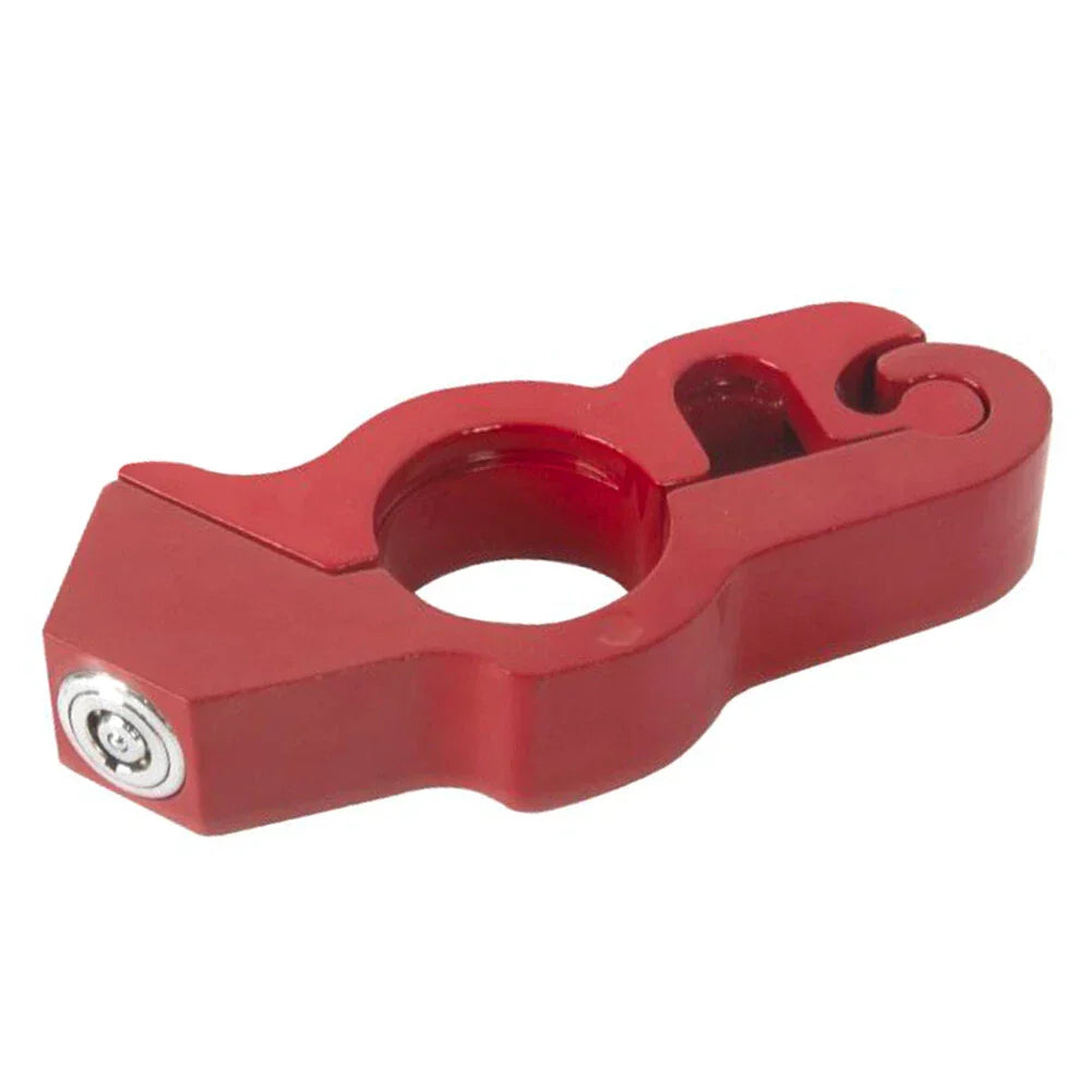 Red Motor Handlebar Grip Lock Anti-Theft Throttle Clutch Brake Lock