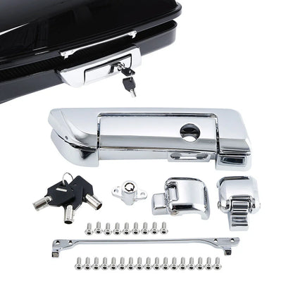 Chrome Trunk Latches & Key Hinges for Harley Street Glide (2014 - 2024)