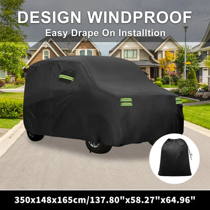 Waterproof Car Cover for Honda N-BOX, Inner Cotton, Black, 350x148x165cm