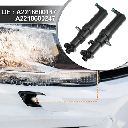Front Left Right Headlight Washer Nozzles for Mercedes-Benz CL550 CL600 (2007-2018)
