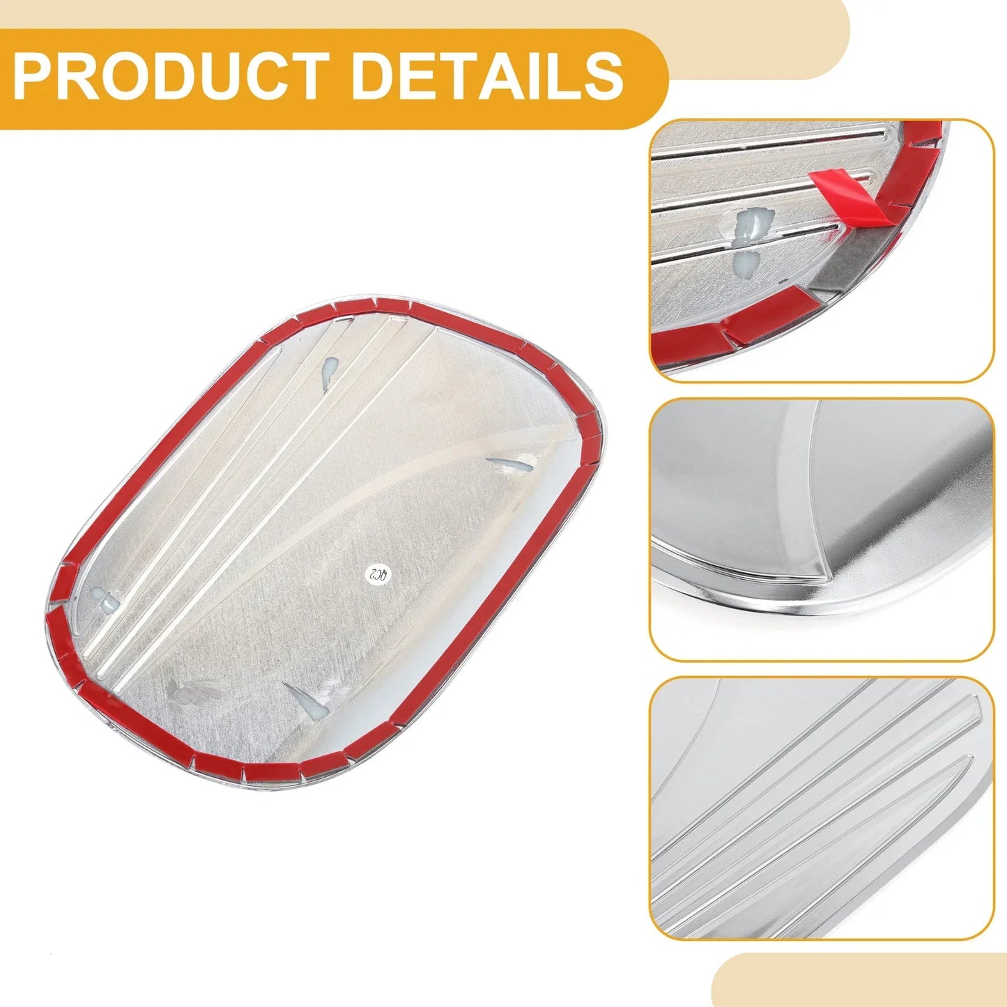Fuel Tank Door Cap for Hyundai Tucson 2019-2020 Chrome Silver Tone