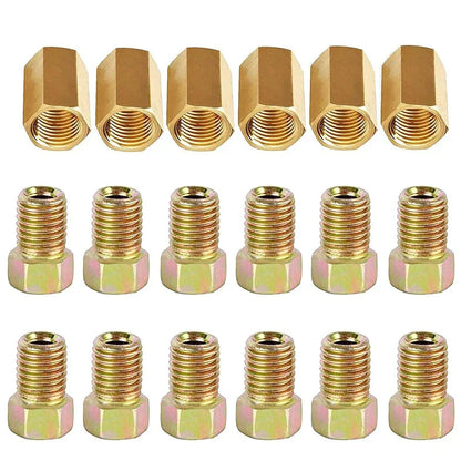 18pc Brass Brake Line Fittings Assortment Easy to Use Superior Performance