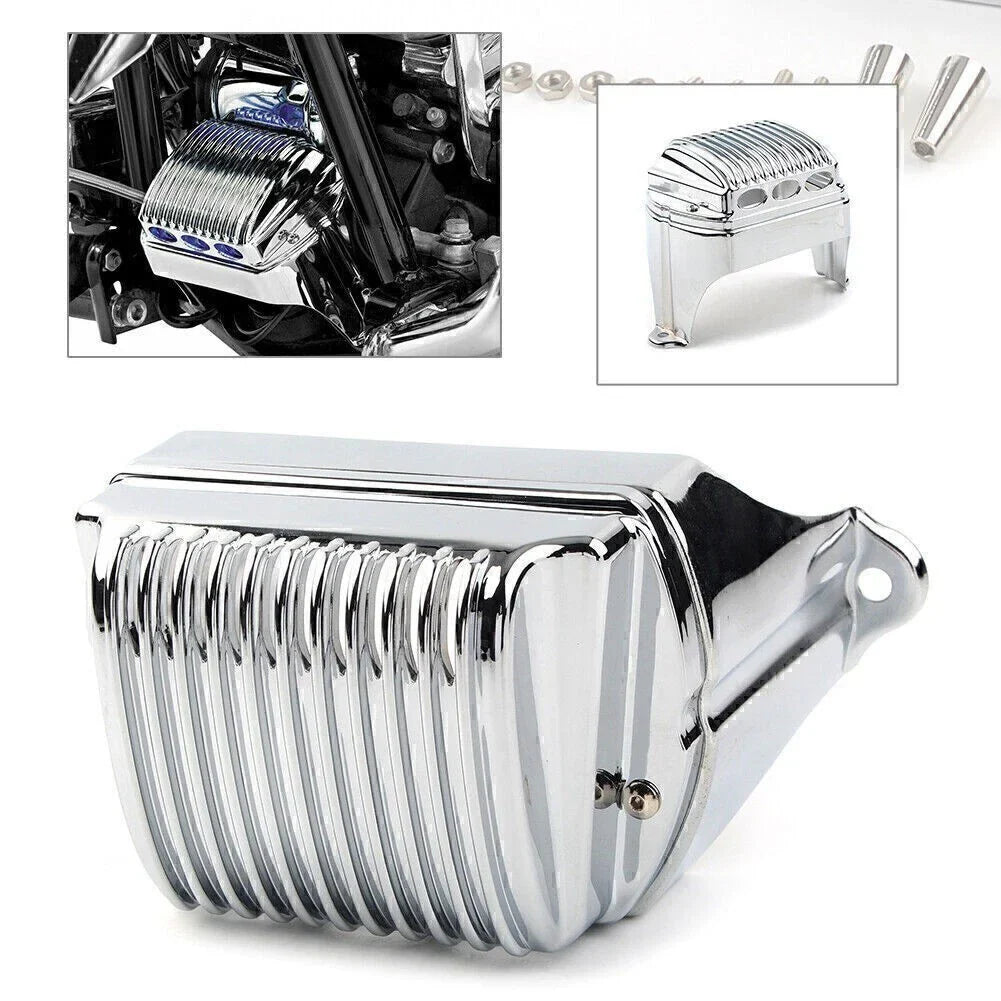 Front Voltage Regulator Cover Accent for Harley Bagger FLH 1997-2011 Chrome