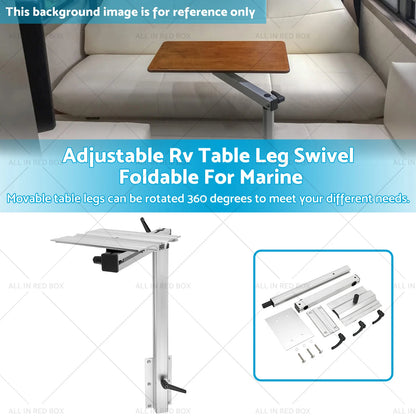 Aluminum Alloy Table Leg for RV Camper - Movable, Rotatable, Height Adjustable