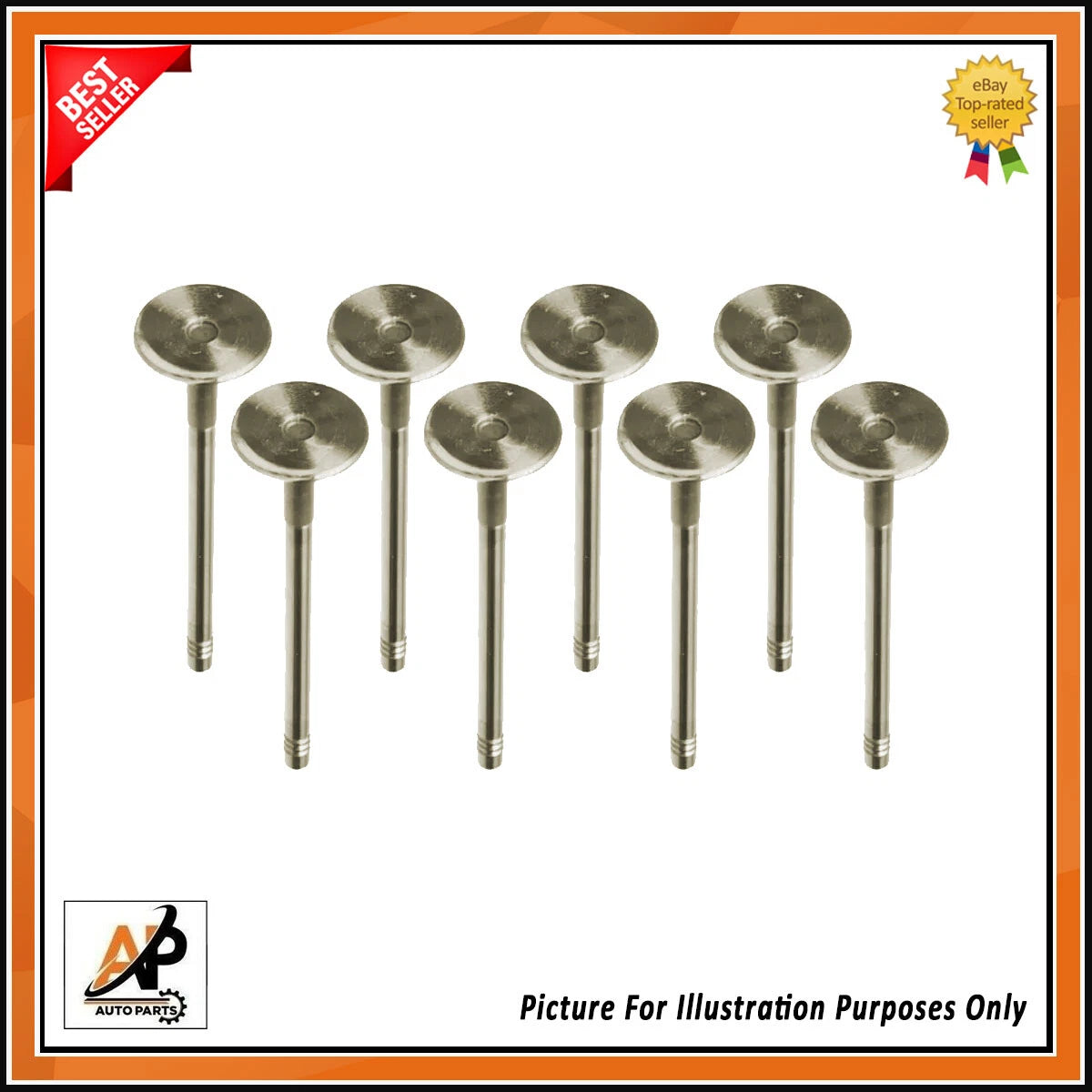 Exhaust Valve Set of 8 Replacement for Audi A5 Convertible (2010–2016)