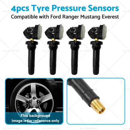 4 x Tyre Pressure Sensors for Ford Ranger, Everest, Mustang (2001-2023)