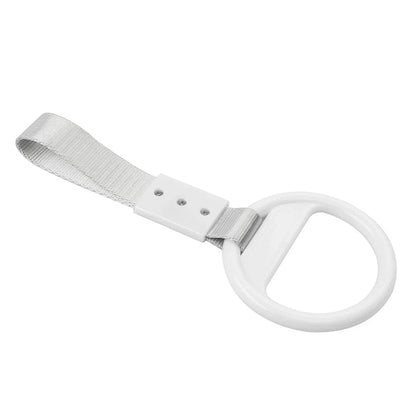 Silver & White Round Ring Train Bus Handle Hand Strap Drift Charm Tools