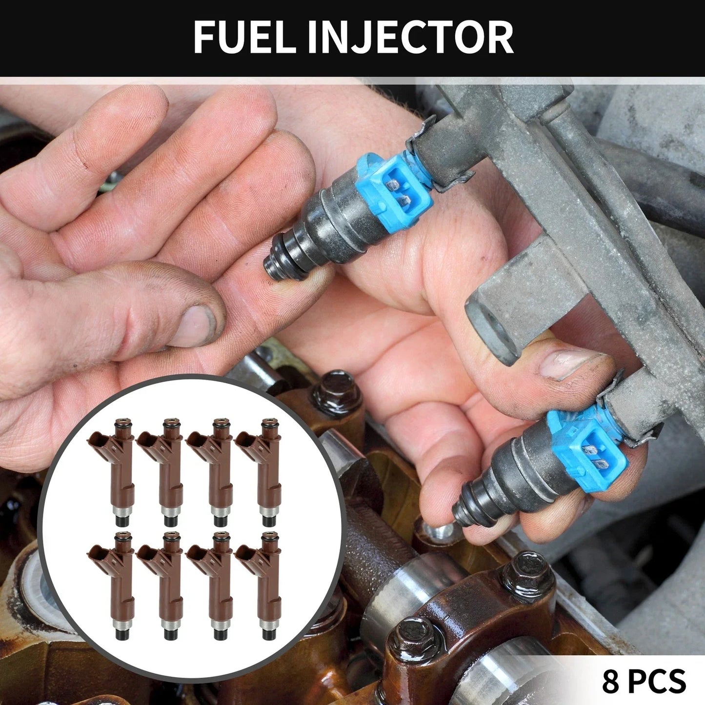 Fuel Injector 8 x No.23209-0F020 for Toyota 4Runner (2004-2009)