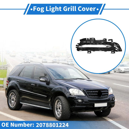 Front Right Fog Light Grill for Mercedes-Benz (2012-2018) Silver & Black