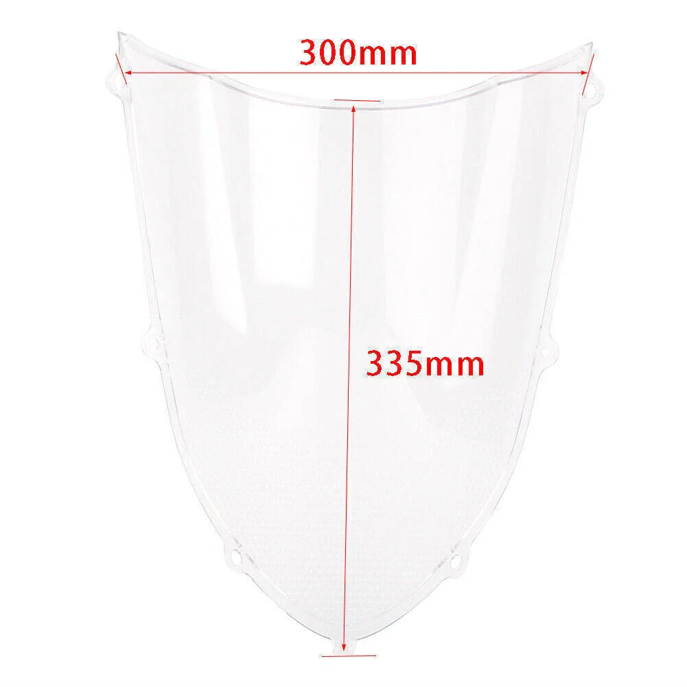 Silver Motorcycle Windshield Double Bubble for Kawasaki ZX10R (2004-2005)