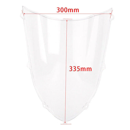 Silver Motorcycle Windshield Double Bubble for Kawasaki ZX10R (2004-2005)