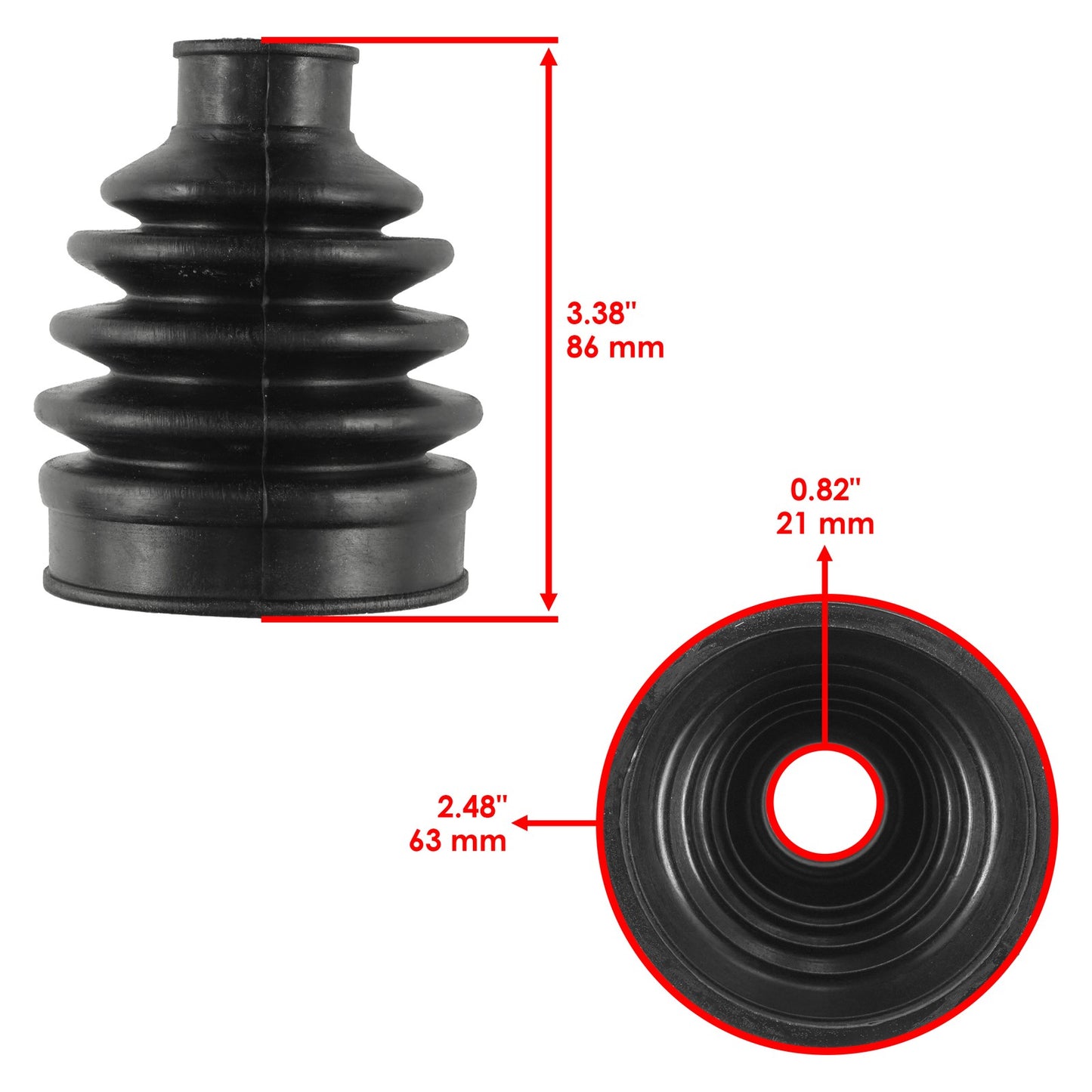 CV Boot Kit Front Axle In Out for John Deere XUV550 XUV560 (2017–2020)