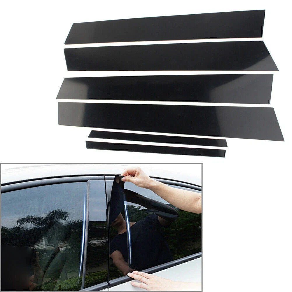 6 Pcs Door Trim Cover Kit Black for Honda Civic (2006-2011)