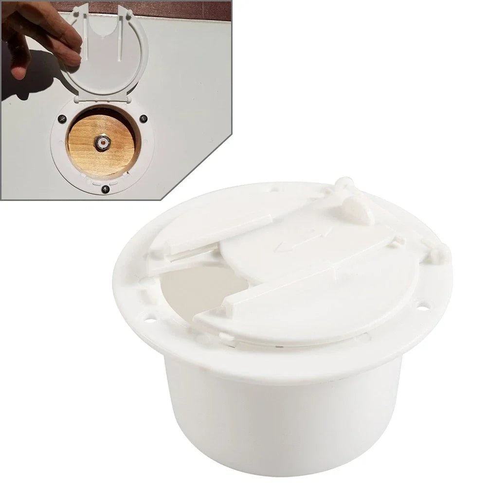 Round Electric Power Cord Cable Hatch Cover for RV Camper Trailer