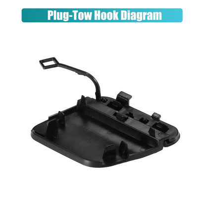 Rear Bumper Tow Hook Cap for Mercedes E-Class (2017-2023) Unpainted Black