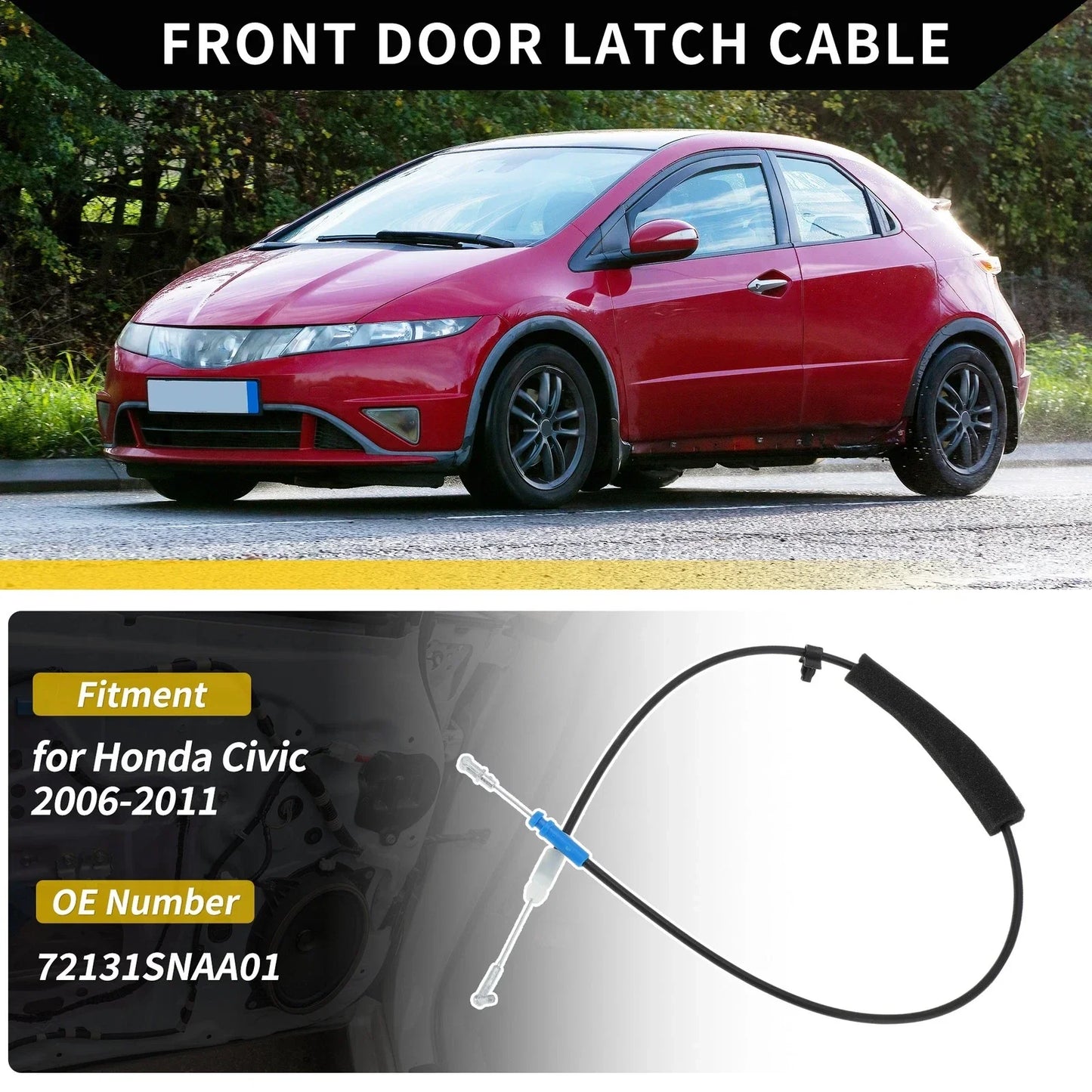 Interior Front Door Handle Cable for Honda Civic (2006-2011)