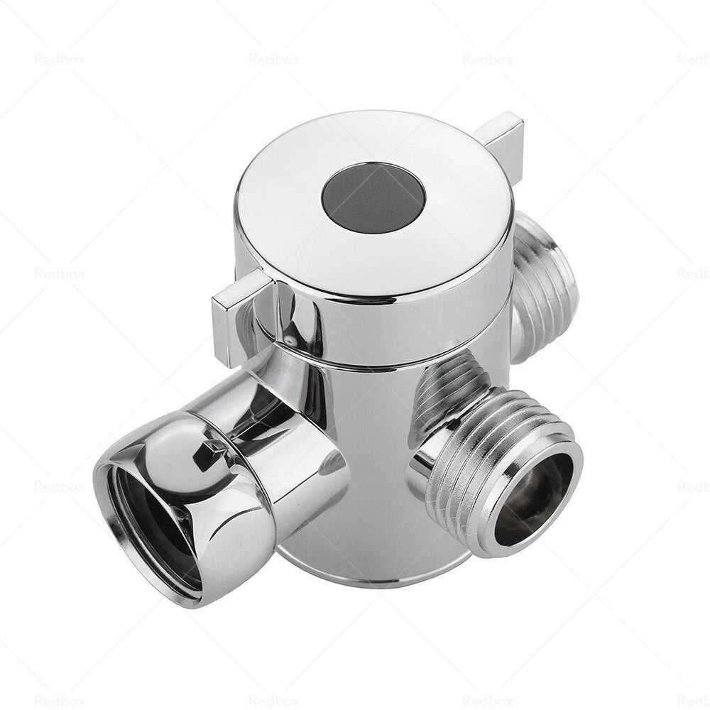 Three Way T-Adapter Valve for Toilet Bidet Shower Diverter 1/2 in