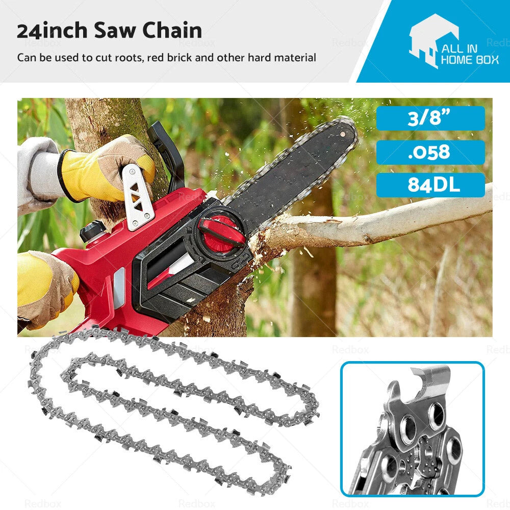 24" Carbide Chainsaw Bar Chain 3/8 .058 84DL for Husqvarna