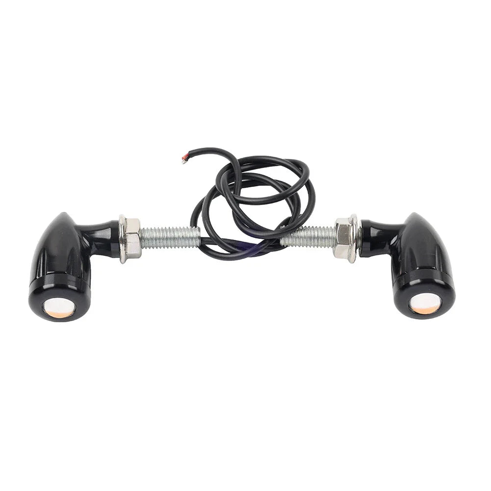 Mini Turn Signal Light Blinker Black for Harley Bobber Cafe Racer