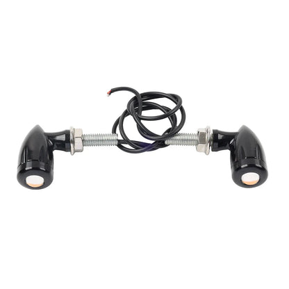 Mini Turn Signal Light Blinker Black for Harley Bobber Cafe Racer