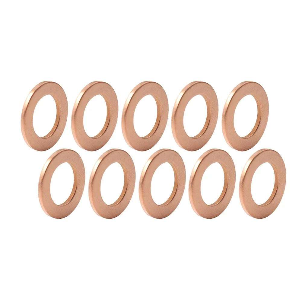 10 x M12 Universal Copper Oil Drain Plug Gasket Seal Ring