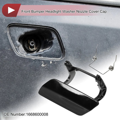 Front Left Washer Nozzle Cover for Mercedes-Benz GL350 (2013-2016) Black