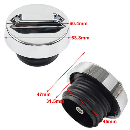 Chrome Vented Gas Fuel Tank Cover for Harley Fat Boy, Electra, Street, Road Glide (1990-2023)