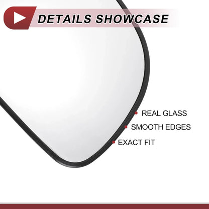 Heated Right Passenger Side Mirror Glass for Dodge Caravan (2001-2007)