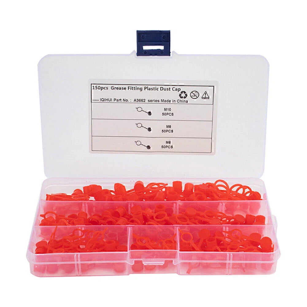150 Pcs Red Brake Bleeder Screw Caps for Various Makes & Models