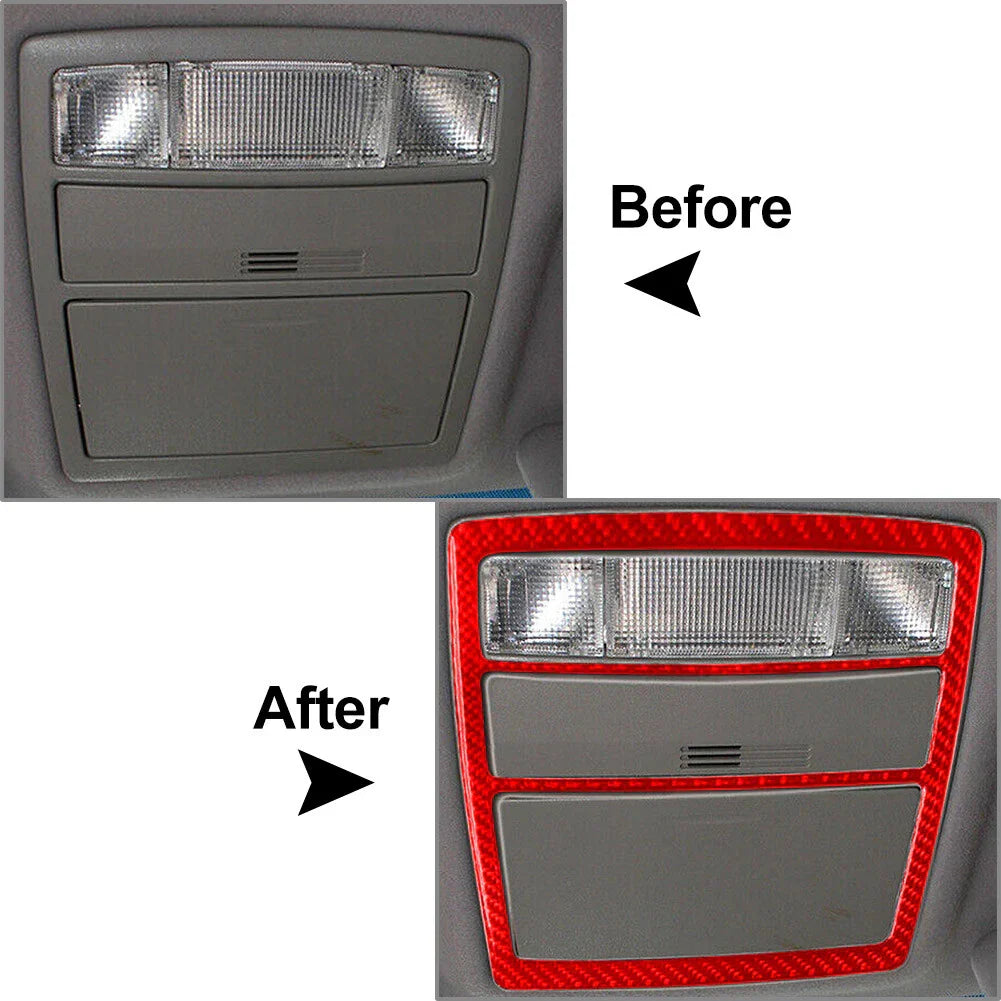 Red Interior Overhead Reading Light Frame Cover for Toyota Camry (2007-2011)