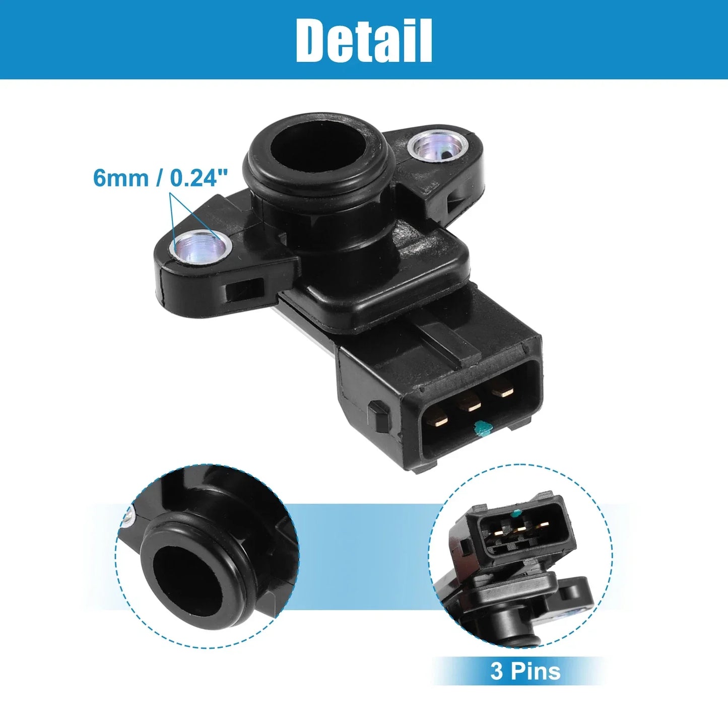 Car Air Pressure Sensor for Mitsubishi Outlander 2004-2008 MN153281 ABS Black