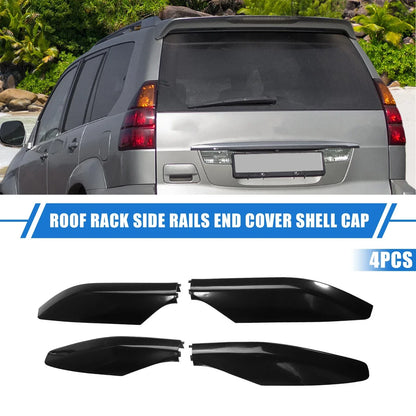 4 x Car Roof Rack Side Rails End Covers for Lexus GX470 (2003-2009) Black