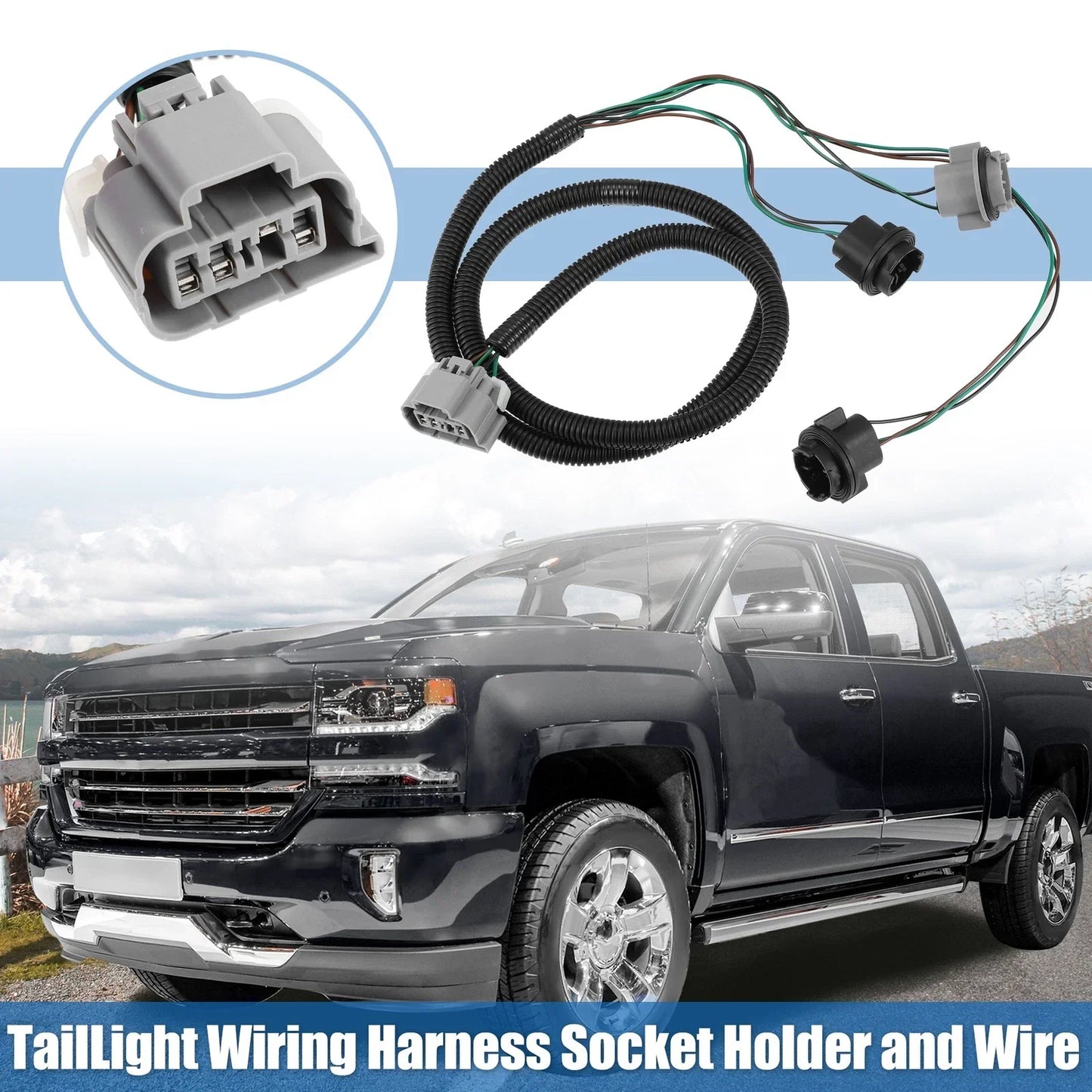 Tail Lamp Holder & Wiring Harness for Chevrolet Silverado