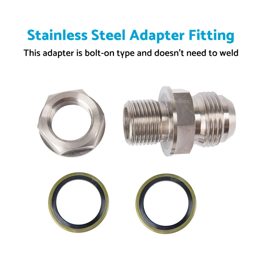 Turbo Oil Pan Sump Return Drain Adapter Fitting 10AN to M18x1.5