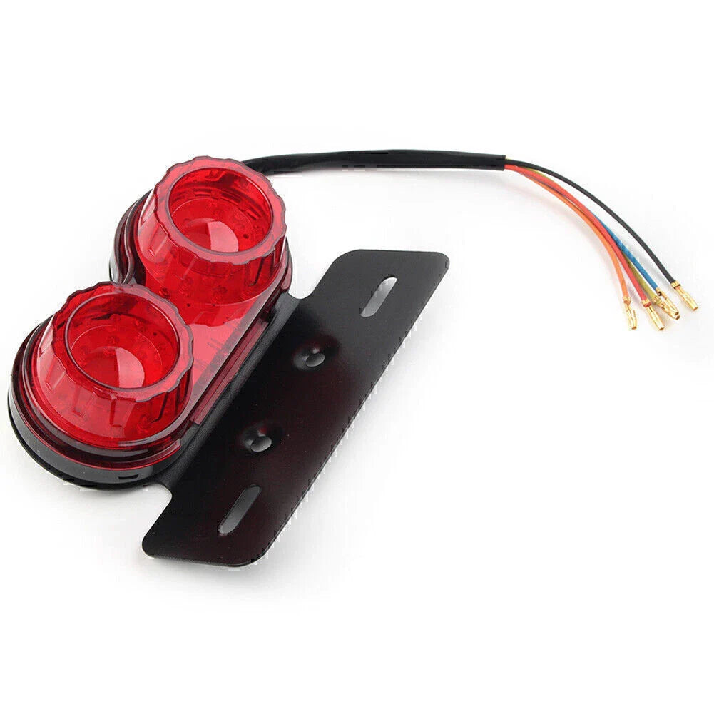 Integrated Tail Light Dual Turn Signal Brake License Plate Lamp for Motorcycle