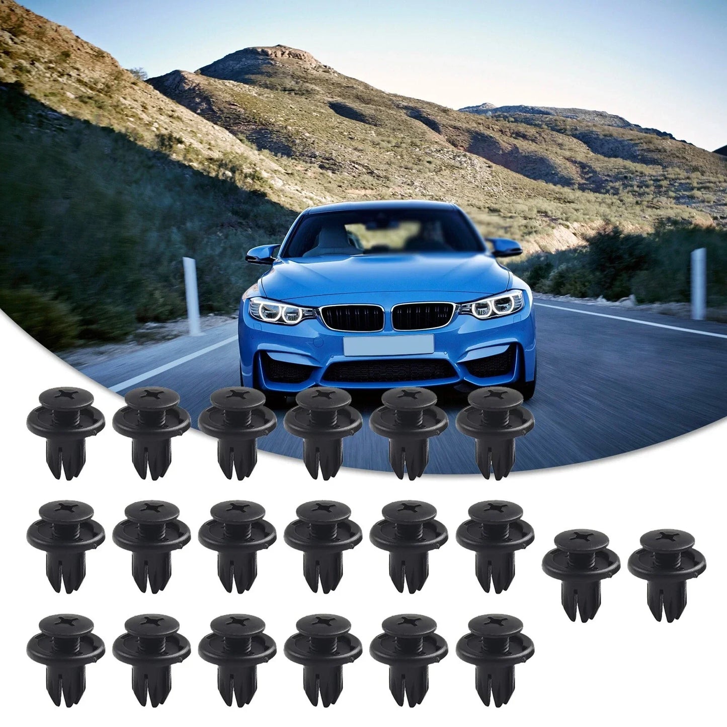 20x Inner Wheel Arch Liner Fastener Clip Kit for Mini Cooper (2001–2013)