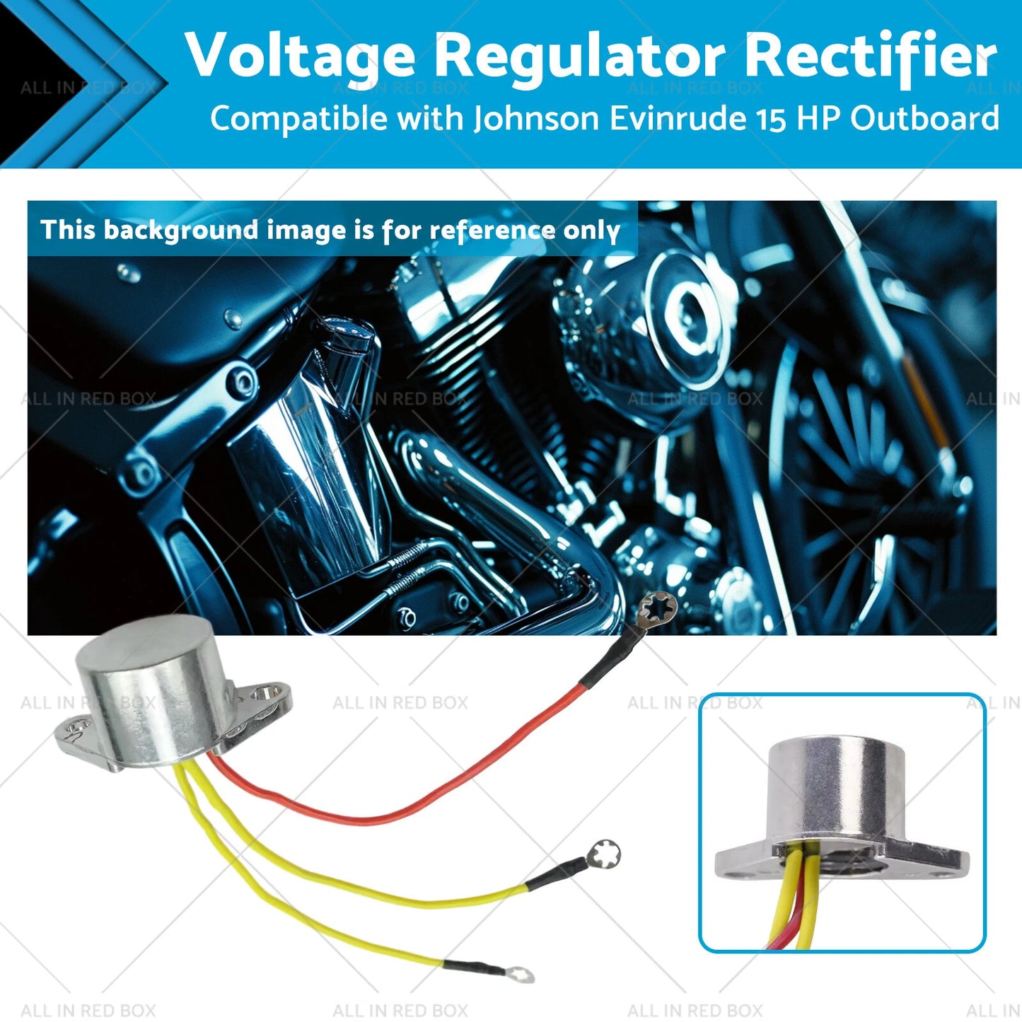 3 Wire Voltage Regulator Rectifier for Johnson Evinrude 15 HP Outboard