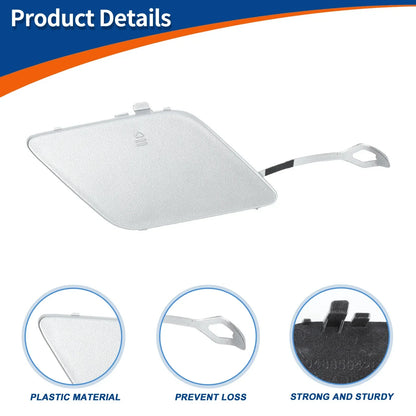 Front Car Bumper Tow Hook Cover for Mercedes-Benz (2012-2015) Silver Tone