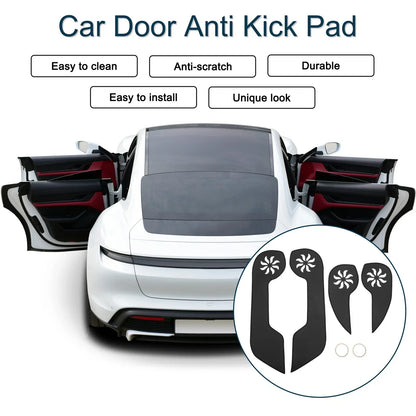 Car Door Anti Kick Pad Sticker Protector for Honda CR-V 2007-2011 Black 1 Set