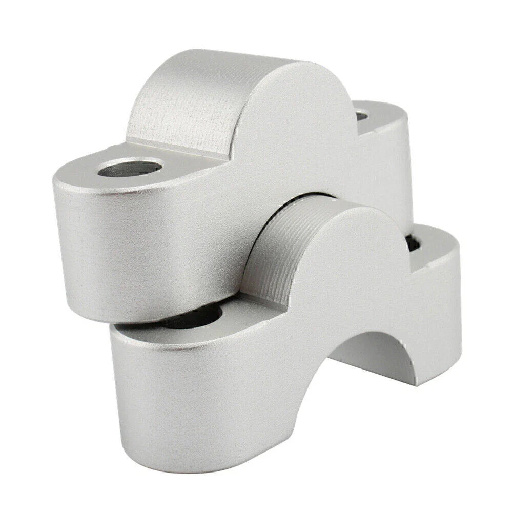 Silver Handlebar Risers Lift Clamp Adapters for BMW S1000XR (2020-2023)