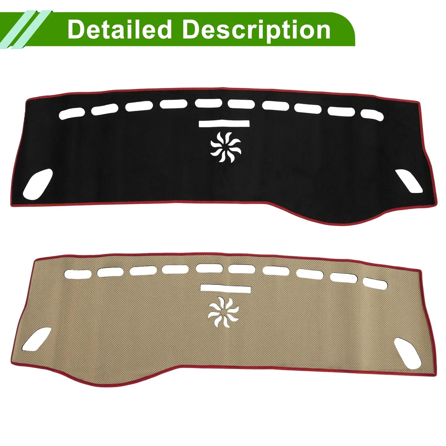 Dashboard Cover Mat for Mercedes A-Class 2013-2017 Sun Protector Pad Black Red