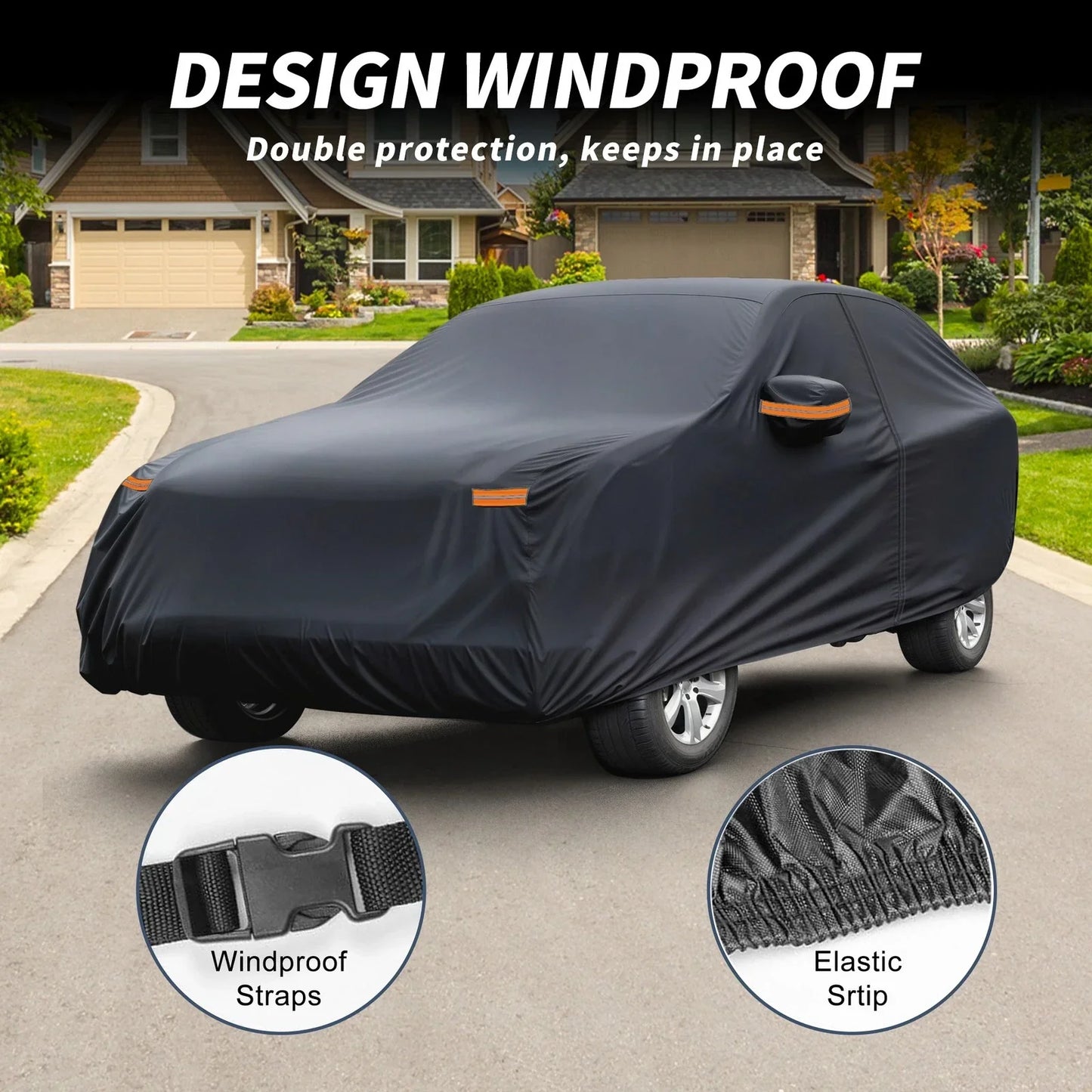 Waterproof Car Cover with Driver Door Zipper for Hyundai Tucson (2016-2023)