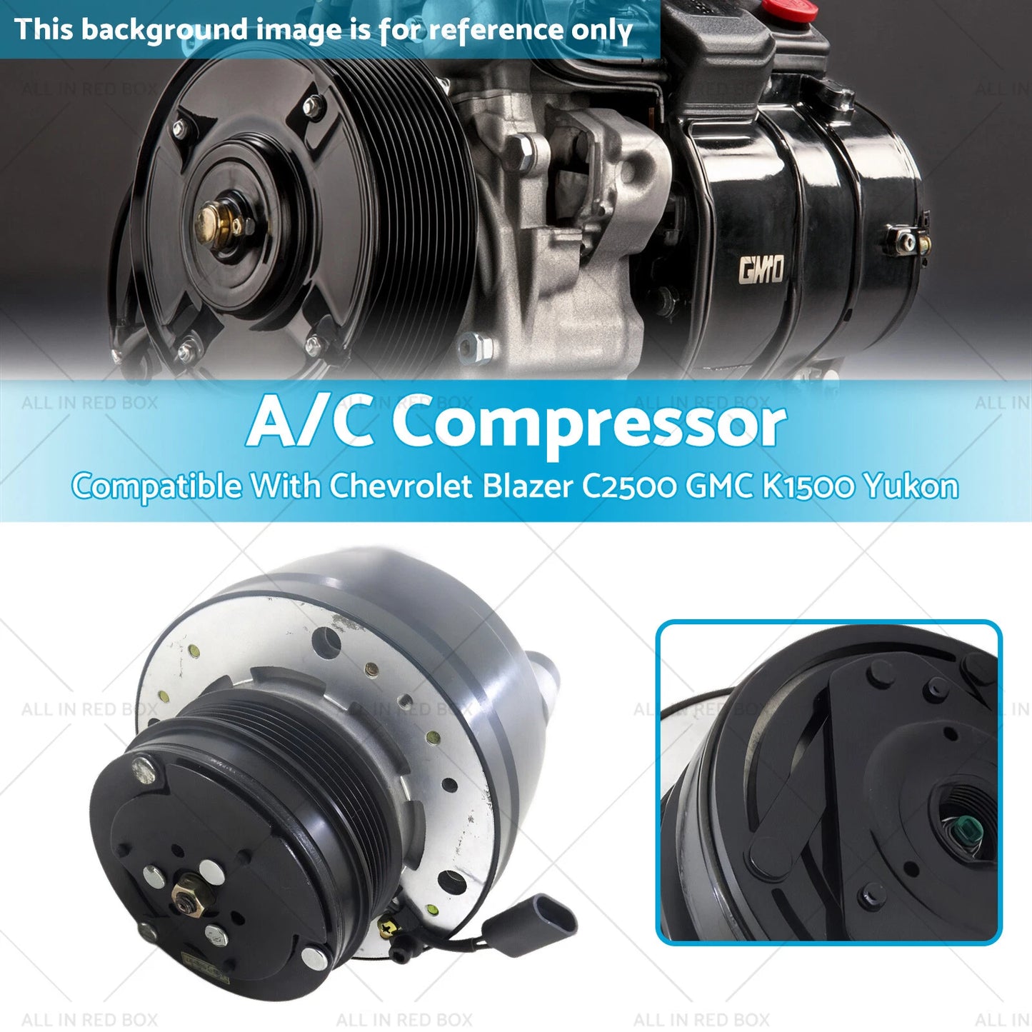 A/C Compressor for GMC Jimmy Sonoma Suburban C3500 K3500 (1993-1995)