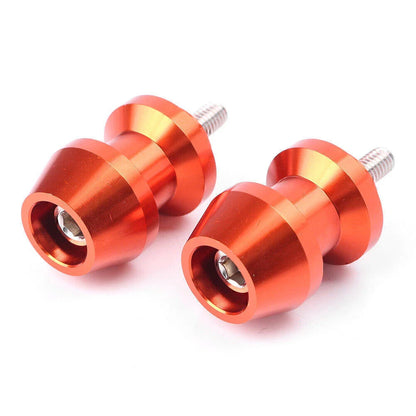 6mm Orange Swingarm Spool Sliders for Yamaha R1, XV250, R6, YZF600, FZ6, FZ8