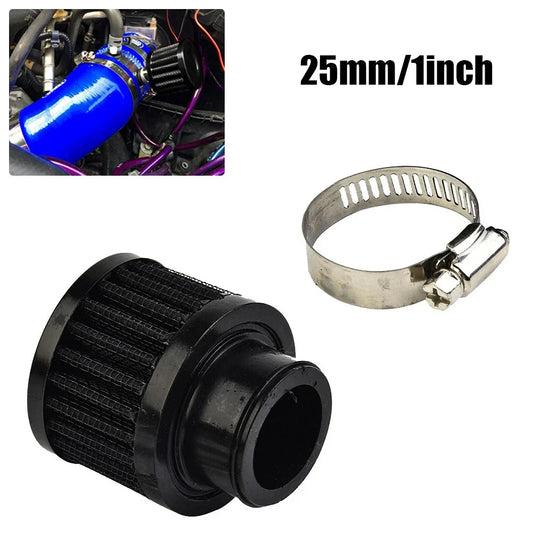 25mm Inlet Cold Air Intake Cone High-Flow Filter Cleaner for Car SUV