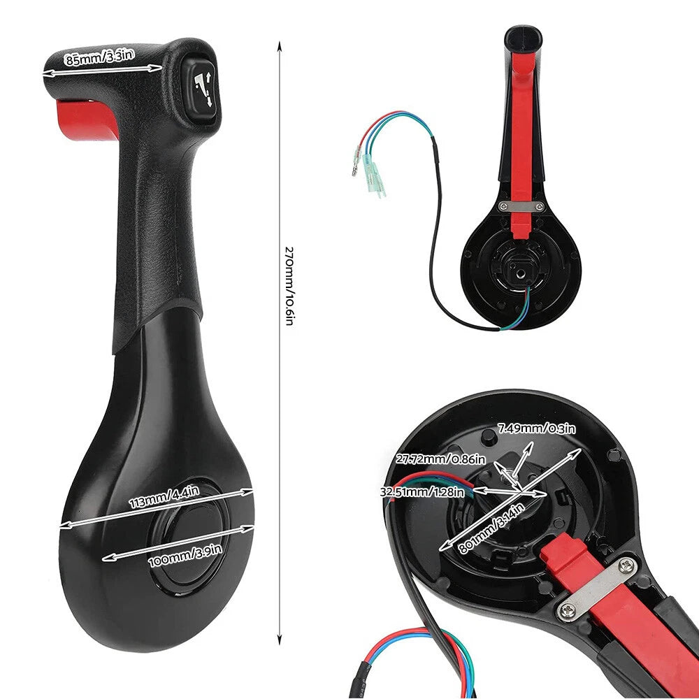 Outboard Trim Tilt Handle Remote Control Box Throttle Shift Lever for Mercury