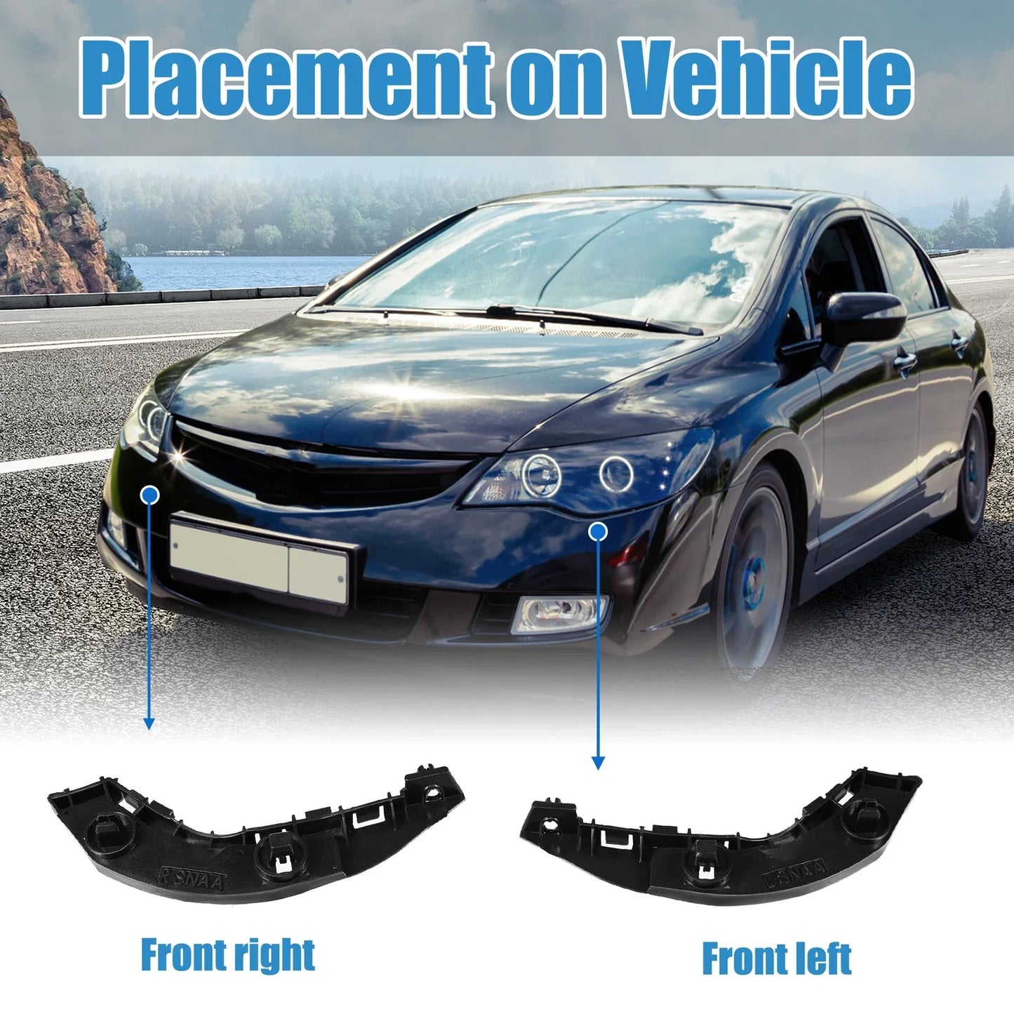 Bumper Bracket for Honda Civic Sedan 2006-2011 (2 x Left & Right)