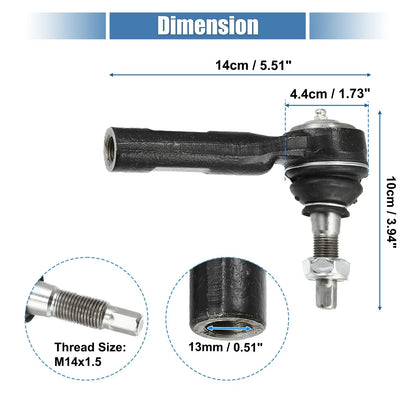 2 x Front Outer Tie Rod End Links for Chrysler 300, Dodge (2005-2010)